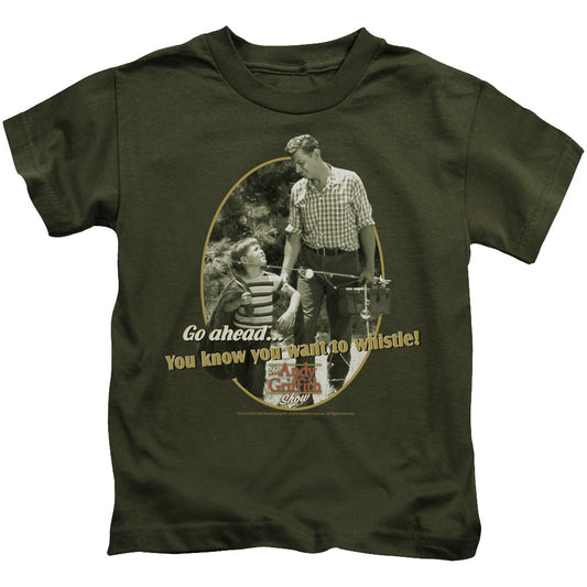 Andy Griffith - Gone Fishing - Short Sleeve Juvenile 18/1 - Military Green T-shirt