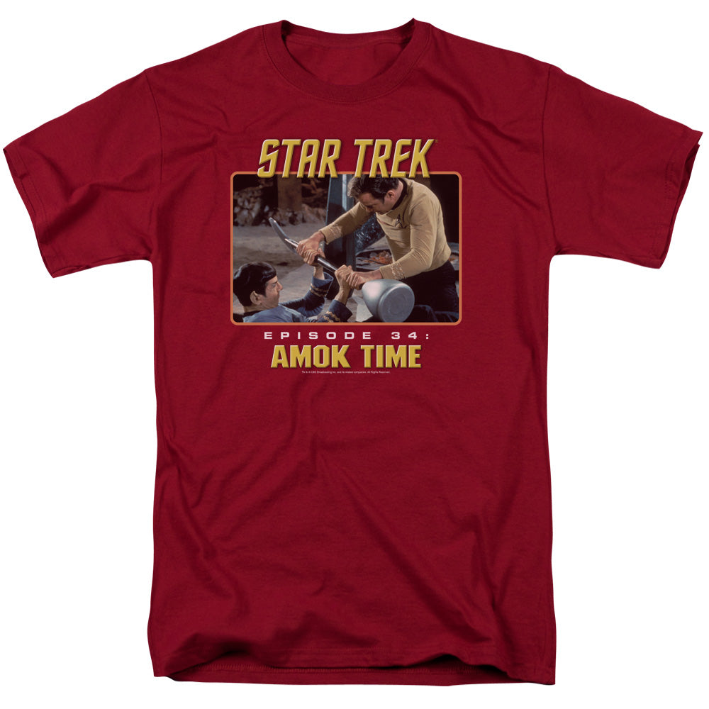 St Original - Amok Time - Short Sleeve Adult 18/1 - Cardinal T-shirt
