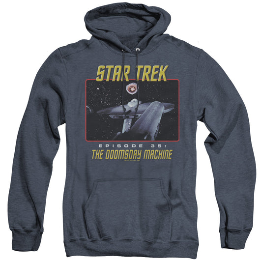 St Original - The Doomsday Machine - Adult Heather Hoodie - Navy