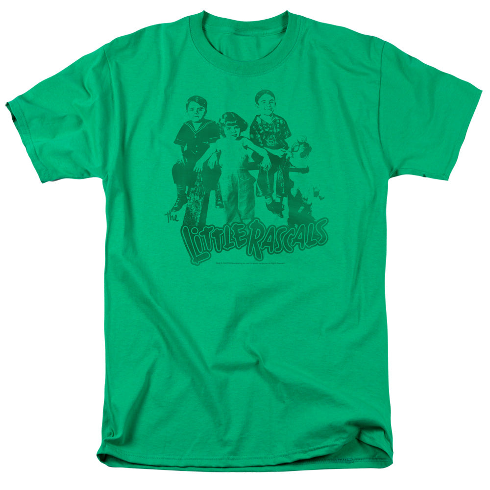 Little Rascals - The Gang - Short Sleeve Adult 18/1 - Kelly Green T-shirt
