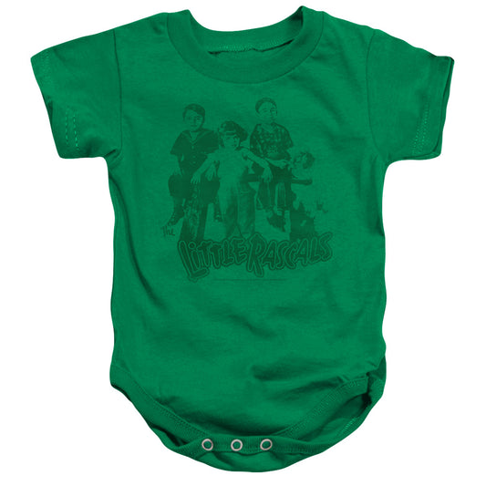 Little Rascals The Gang - Infant Snapsuit - Kelly Green - Sm