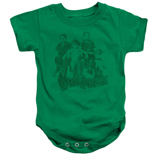 Little Rascals - The Gang - Infant Snapsuit - Kelly Green