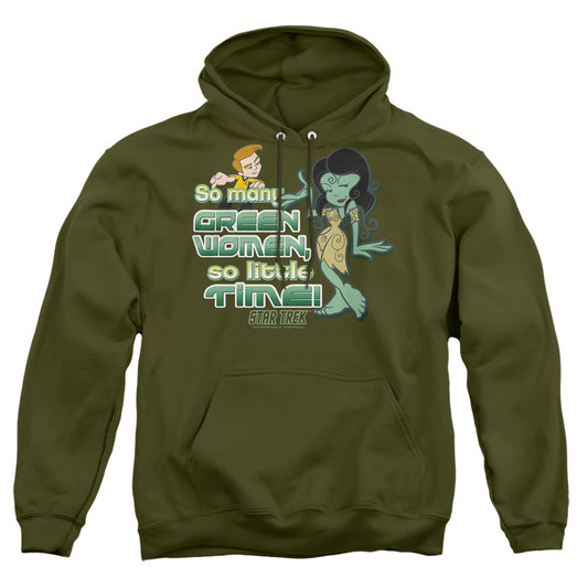 Quogs - I Need More Time - Adult Pull-over Hoodie - Military Green