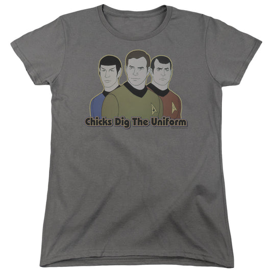 Star Trek - Dig It - Short Sleeve Womens Tee - Charcoal T-shirt