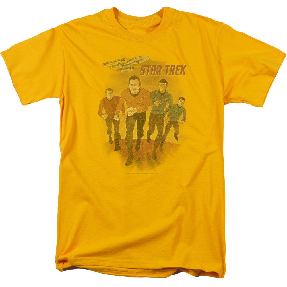 Star Trek - Animated - Short Sleeve Adult 18/1 - Gold T-shirt