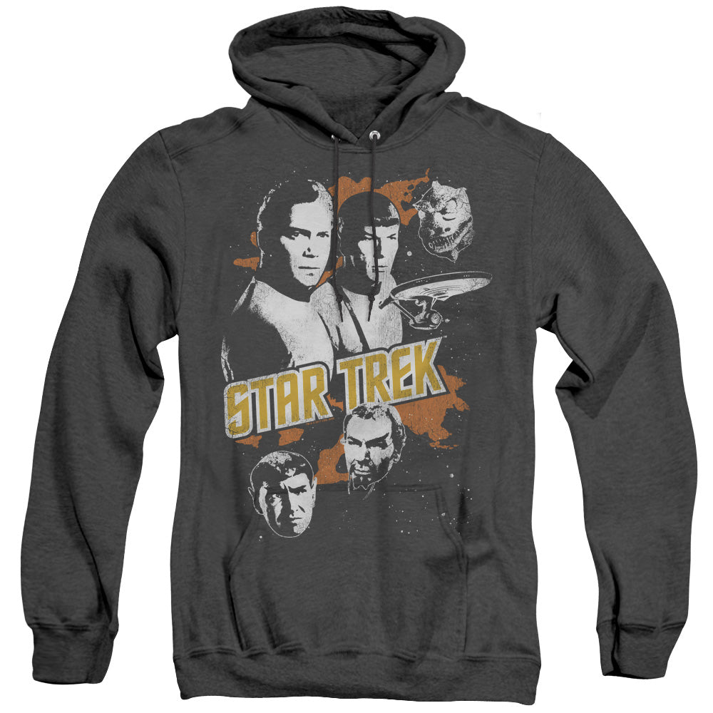 Star Trek - Graphic Good Vs Evil - Adult Heather Hoodie - Black