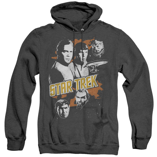 Star Trek - Graphic Good Vs Evil - Adult Heather Hoodie - Black