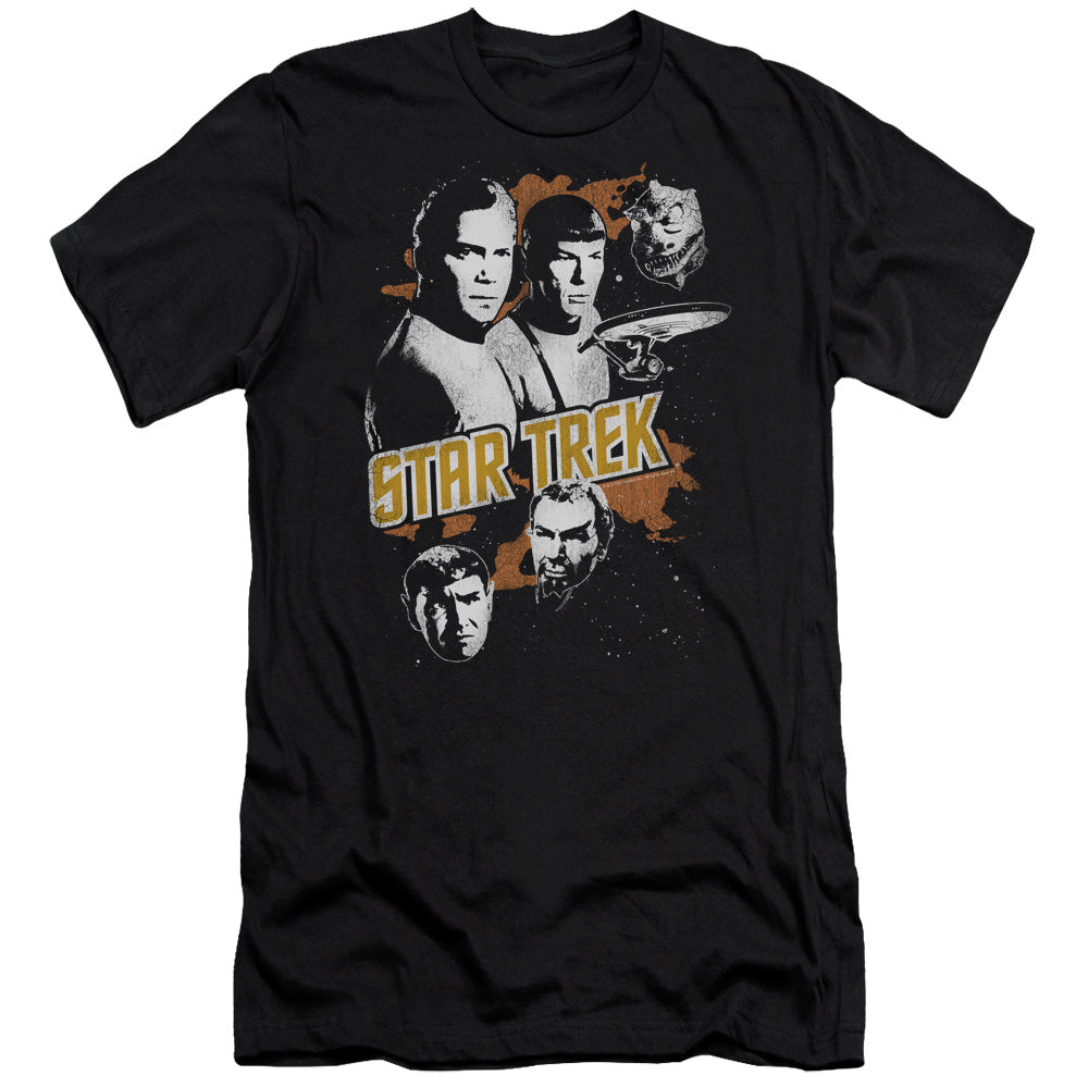 Star Trek - Graphic Good Vs Evil-premuim Canvas Adult Slim Fit 30/1 - Black