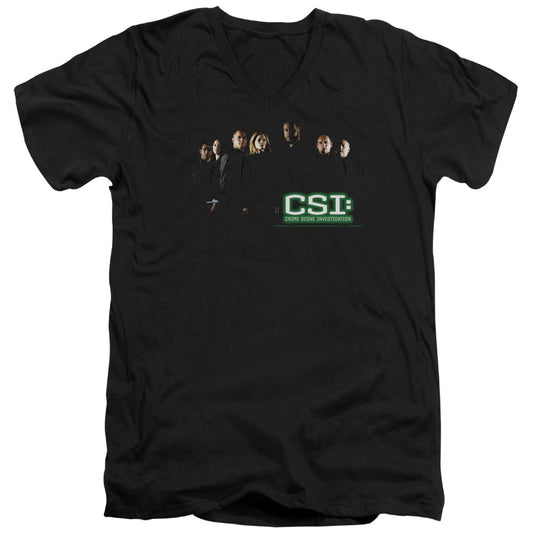 Csi - Shadow Cast - Short Sleeve Adult V-neck - Black T-shirt