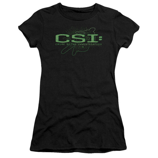 Csi - Sketchy Shadow - Short Sleeve Junior Sheer - Black T-shirt