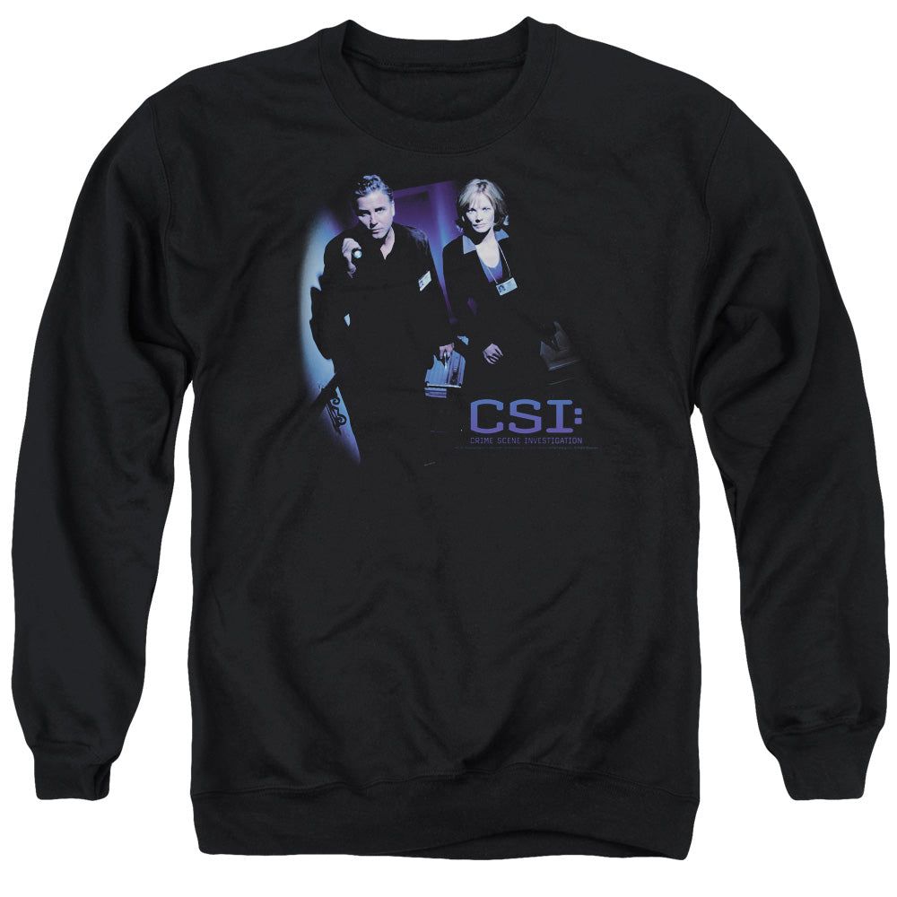 Csi - At The Scene - Adult Crewneck Sweatshirt - Black