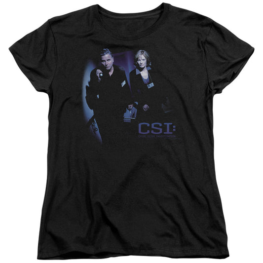 CSI AT THE SCENE - S/S WOMENS TEE - BLACK T-Shirt