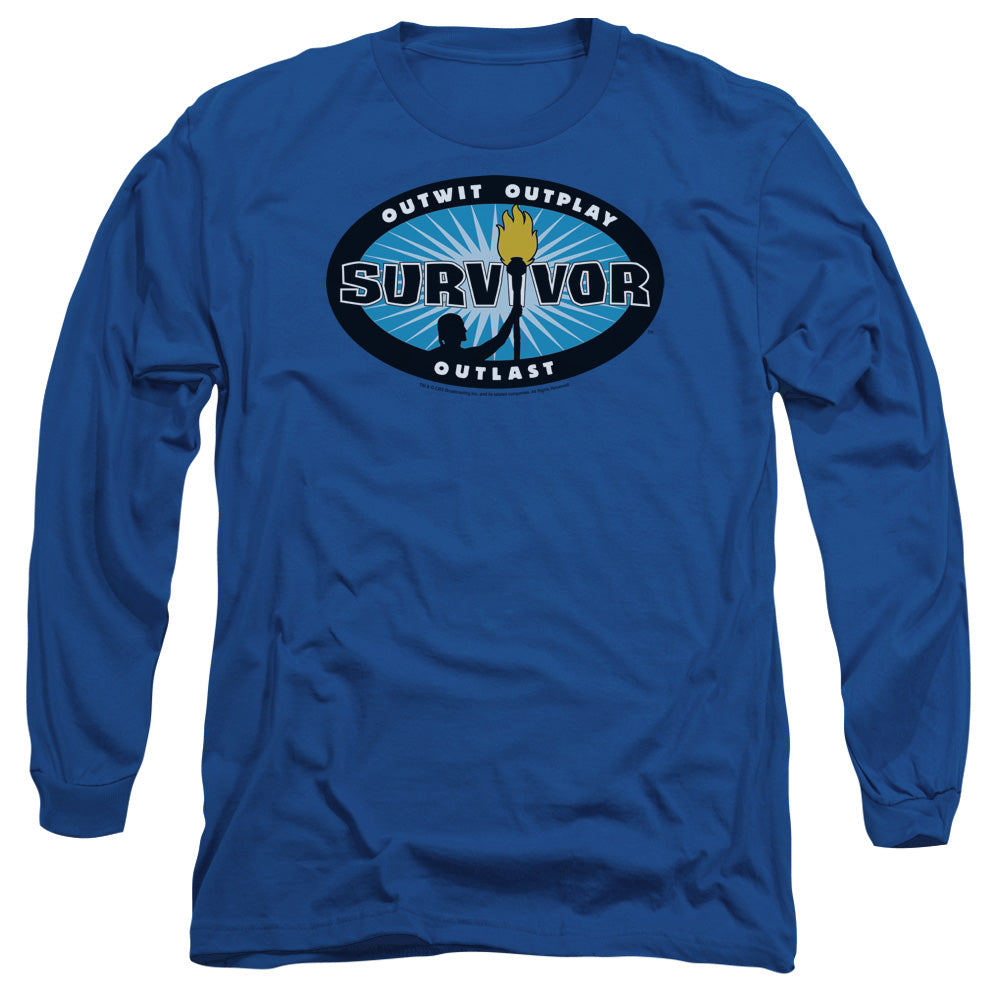 Survivor - Blue Burst - Long Sleeve Adult 18/1 - Royal Blue T-shirt