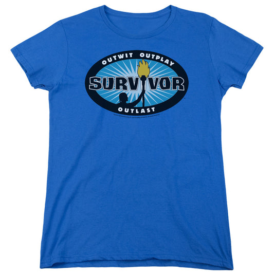 SURVIVOR BLUE BURST-S/S WOMENS T-Shirt