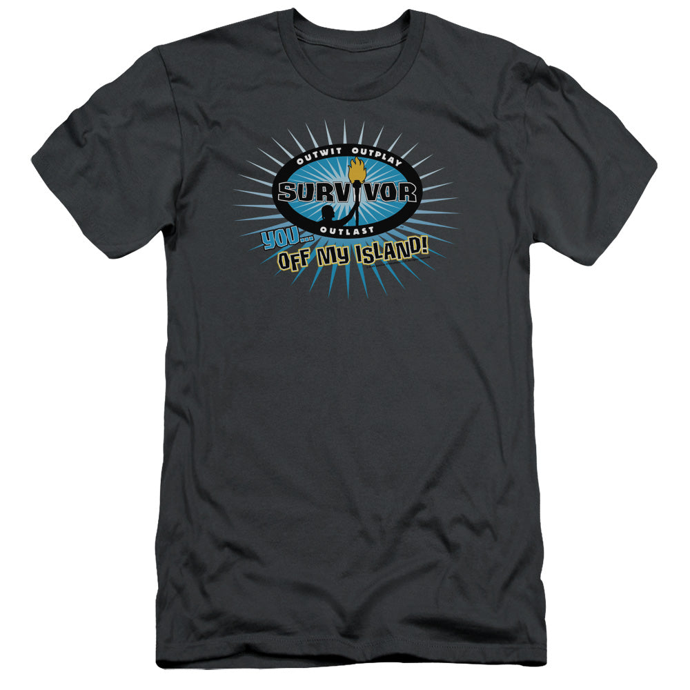 Survivor - Off My Island - Short Sleeve Adult 30/1 - Charcoal T-shirt