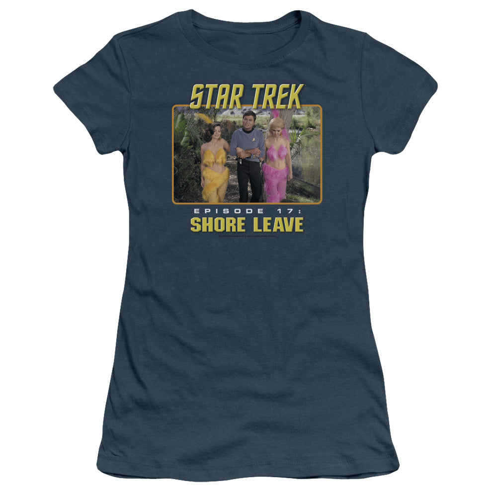 St Originalong Sleevehore Leave - S - S Junior Sheer - Indigo T-shirt