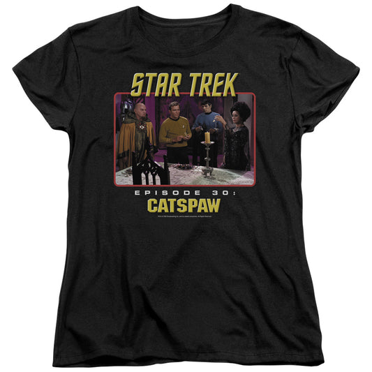 Star Trek Original - Cats Paw - Short Sleeve Womens Tee - Black T-shirt