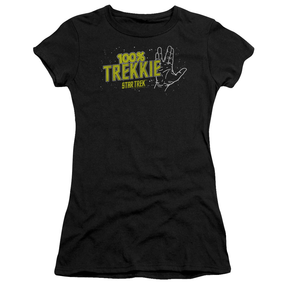 Star Trek - Trekkie - Short Sleeve Junior Sheer - Black T-shirt