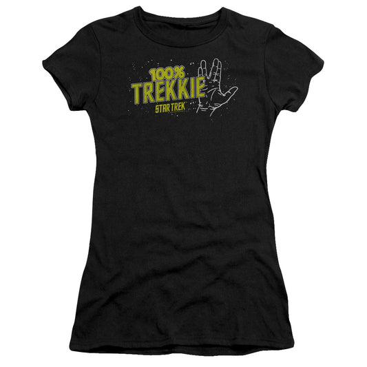 Star Trek - Trekkie - Short Sleeve Junior Sheer - Black T-shirt