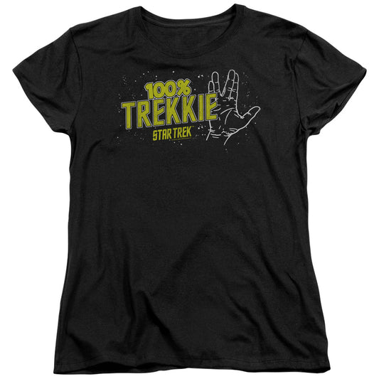 Star Trek - Trekkie - Short Sleeve Womens Tee - Black T-shirt