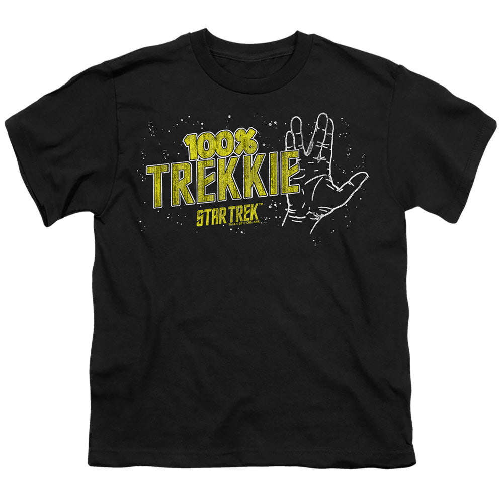 Star Trek - Trekkie - Short Sleeve Youth 18/1 - Black T-shirt