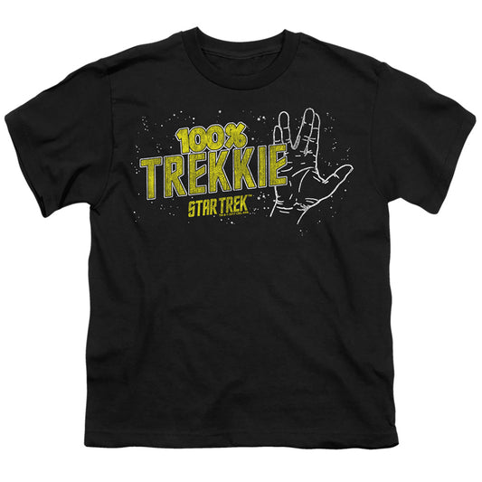 Star Trek - Trekkie - Short Sleeve Youth 18/1 - Black T-shirt