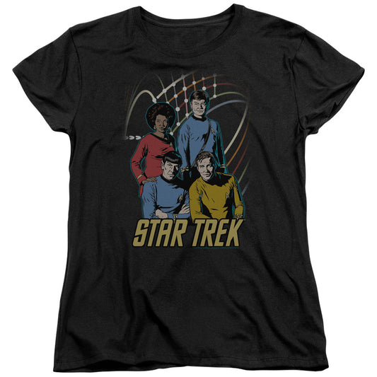 Star Trek - Warp Factor 4 - Short Sleeve Womens Tee - Black T-shirt
