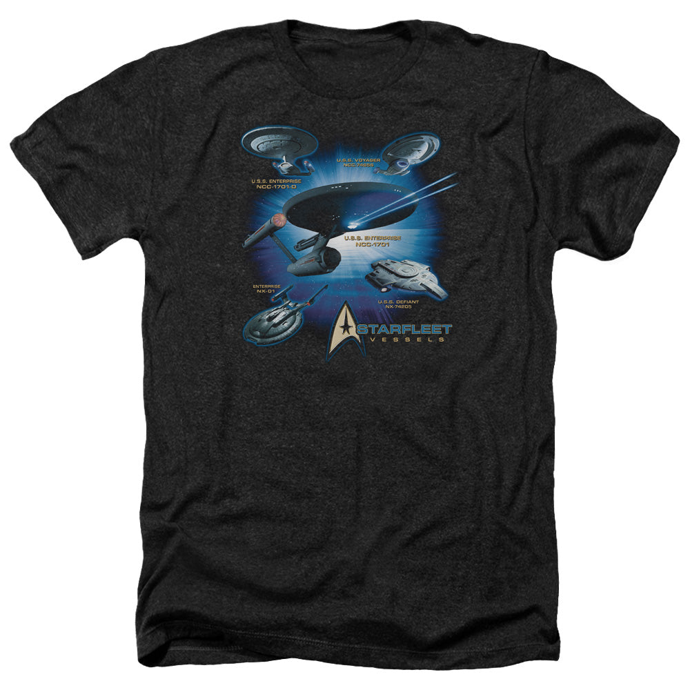 Star Trek - Starfleet Vessels - Adult Heather-black