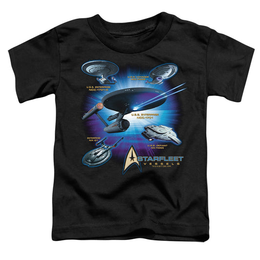 Star Trek - Starfleet Vessels - Short Sleeve Toddler Tee - Black T-shirt