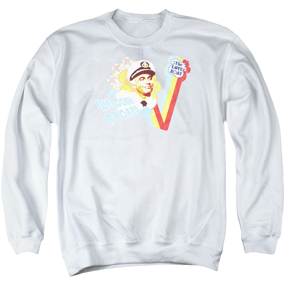 Love Boat - Welcome Aboard - Adult Crewneck Sweatshirt - White