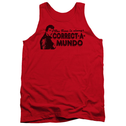 Happy Days - Correct A Mundo - Adult Tank - Red