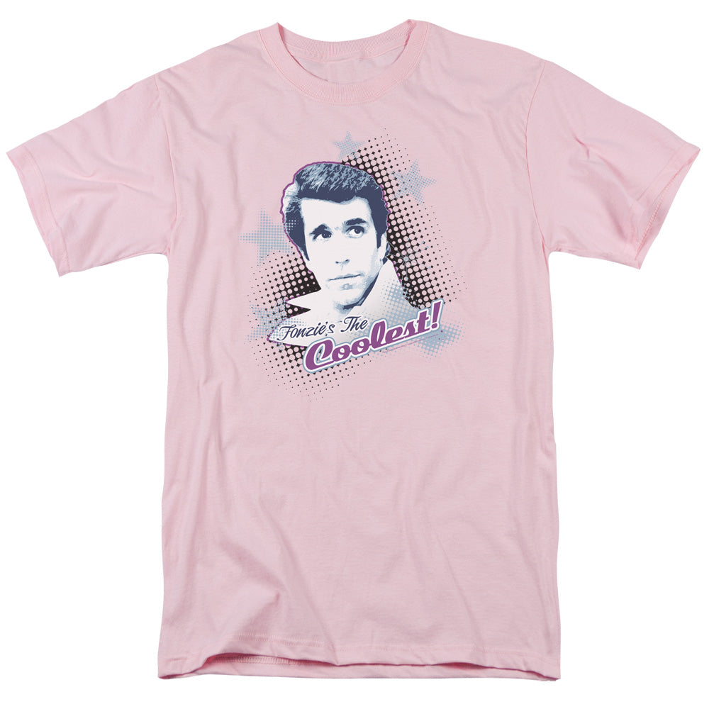 Happy Days - The Coolest - Short Sleeve Adult 18/1 - Pink T-shirt