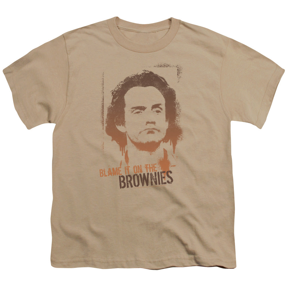 Taxi - Blame It On The Brownies - Short Sleeve Youth 18/1 - Sand T-shirt