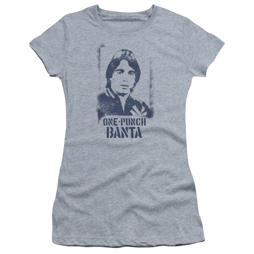 Taxi - One Punch Banta - Short Sleeve Junior Sheer - Athletic Heather T-shirt