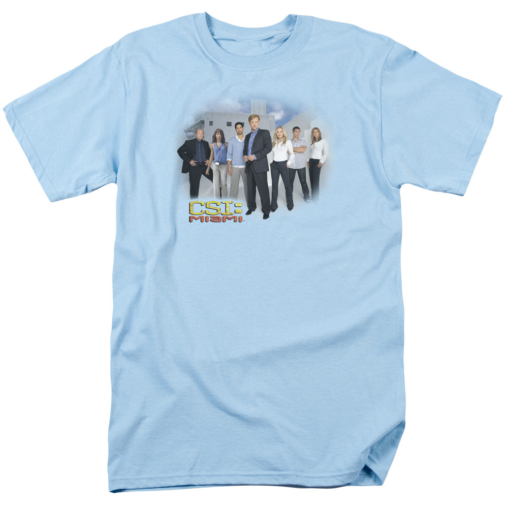 Csi - Miami Cast - Short Sleeve Adult 18/1 - Light Blue T-shirt