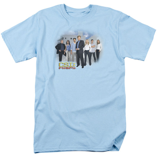 Csi - Miami Cast - Short Sleeve Adult 18/1 - Light Blue T-shirt