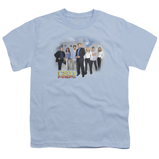 Csi - Miami Cast - Short Sleeve Youth 18/1 - Light Blue T-shirt