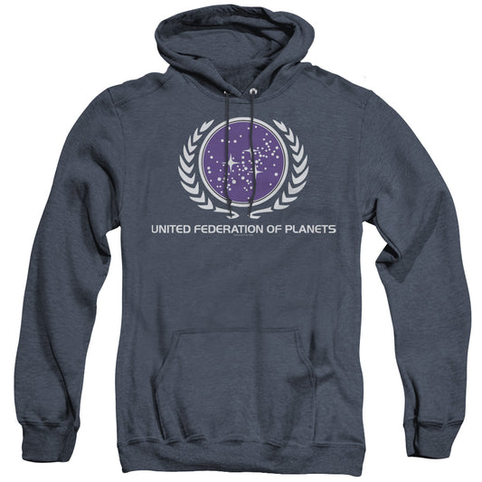Star Trek - United Federation Logo - Adult Heather Hoodie - Navy