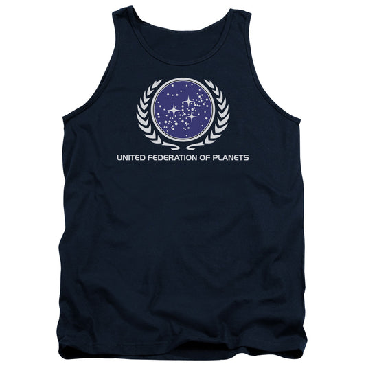 Star Trek - United Federation Logo - Adult Tank - Navy