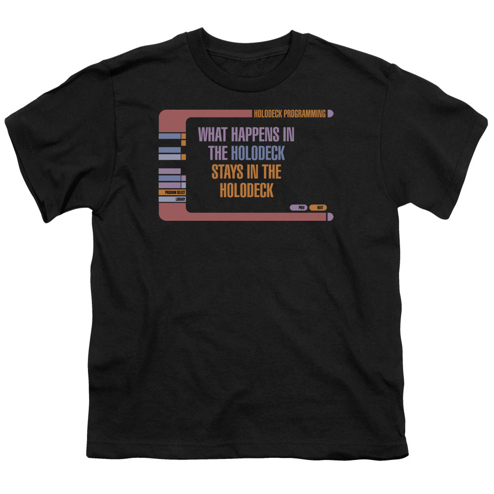 Star Trek - Holodeck Secrets - Short Sleeve Youth 18/1 - Black T-shirt