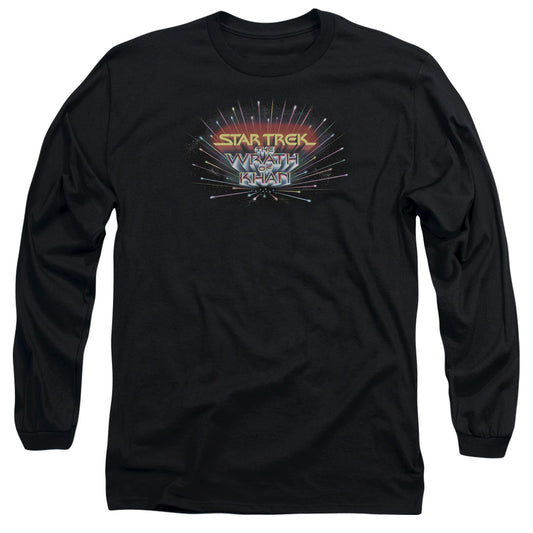 Star Trek - Khan Logo - Long Sleeve Adult 18/1 - Black T-shirt
