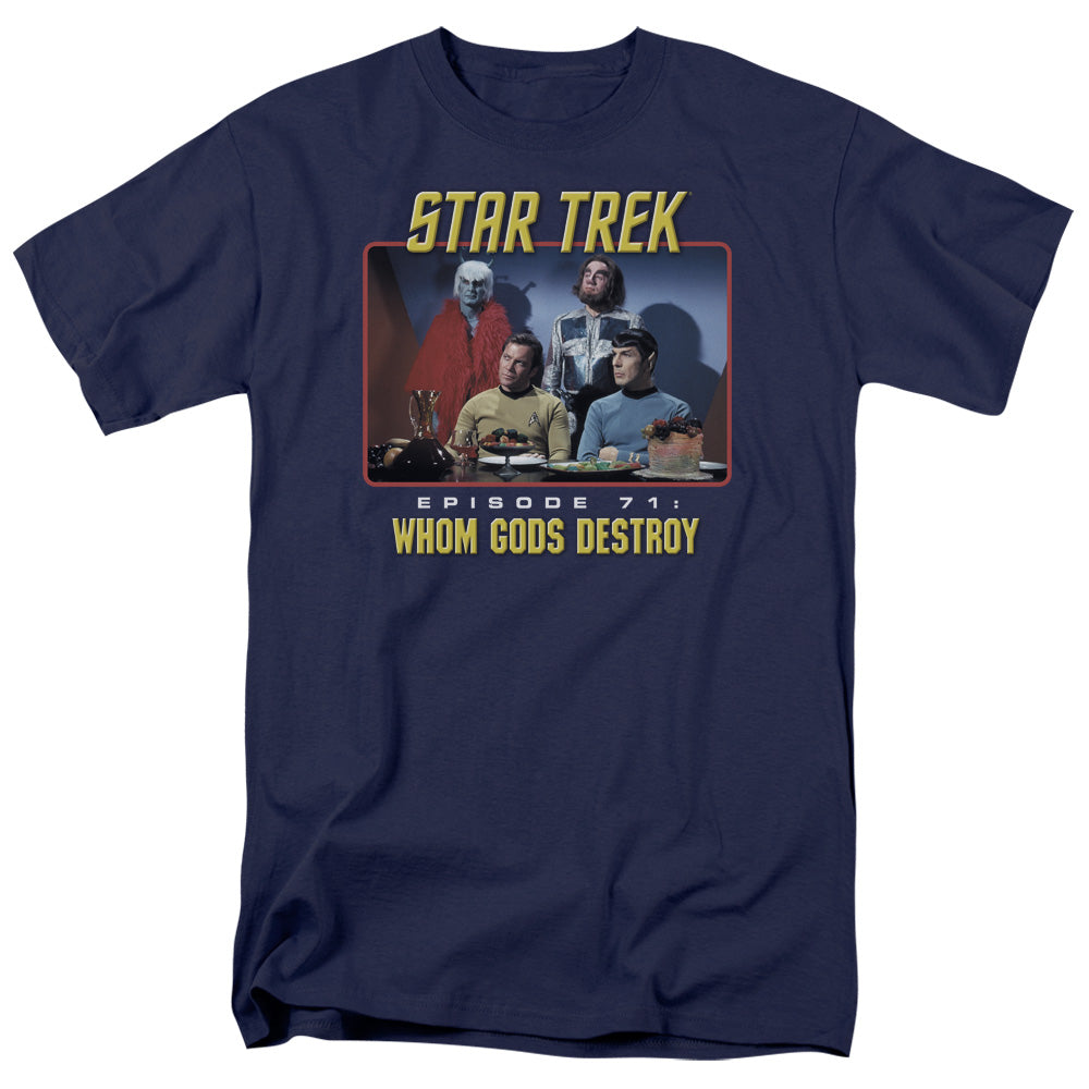 Star Trek - Episode 71 - Short Sleeve Adult 18/1 - Navy T-shirt