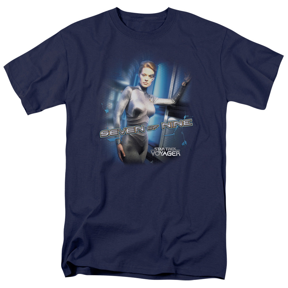 Star Trek - Seven Of Nine - Short Sleeve Adult 18/1 - Navy T-shirt