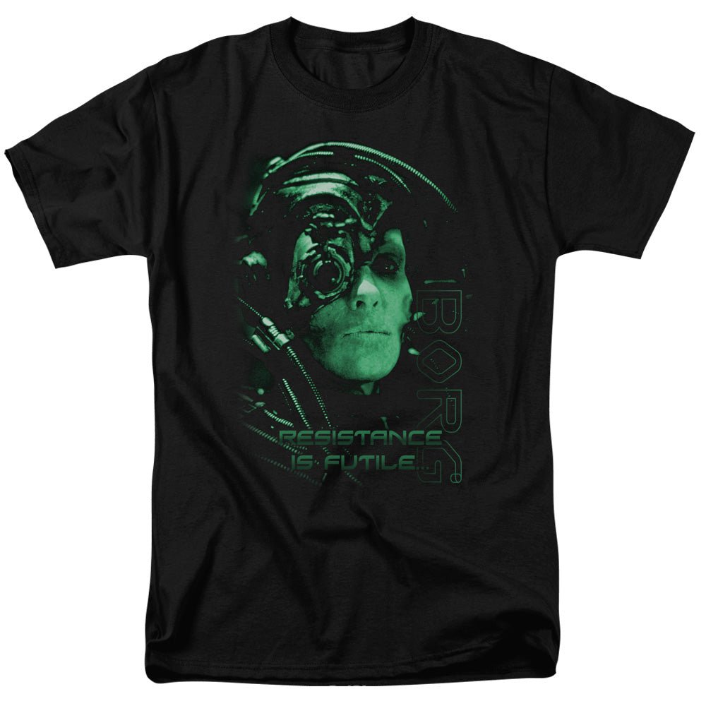Star Trek - Resistance Is Futile - Short Sleeve Adult 18/1 - Black T-shirt