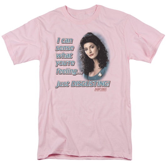 Star Trek - No Empathy - Short Sleeve Adult 18/1 - Pink T-shirt