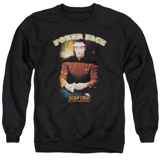 Star Trek - Poker Face - Adult Crewneck Sweatshirt - Black