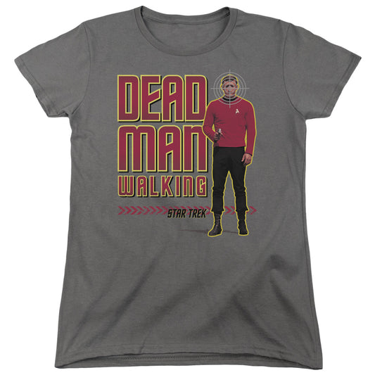 Star Trek - Dead Man Walking - Short Sleeve Womens Tee - Charcoal T-shirt