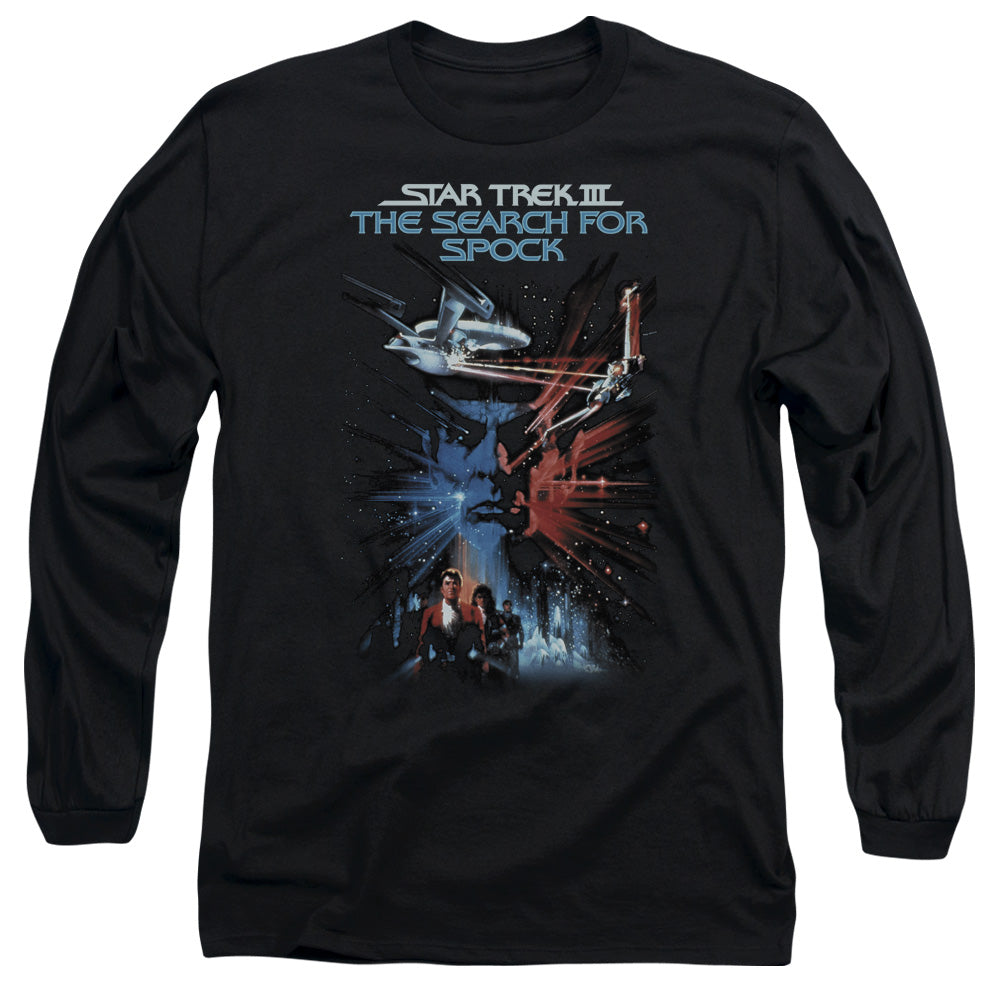 Star Trek - Search For Spock(Movie) - Long Sleeve Adult 18/1 - Black T-shirt