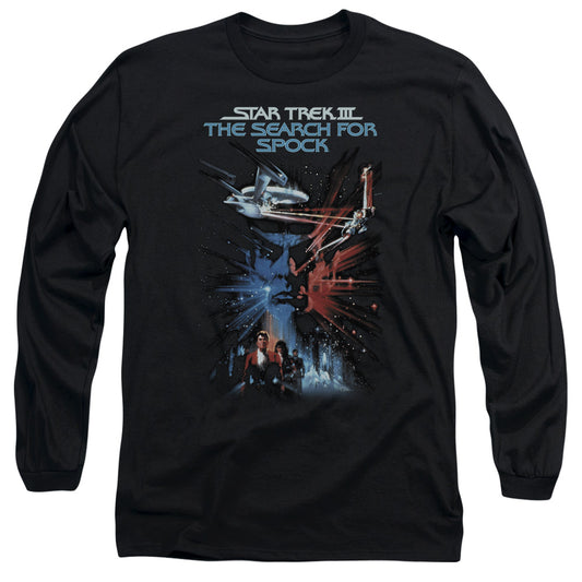 Star Trek - Search For Spock(Movie) - Long Sleeve Adult 18/1 - Black T-shirt