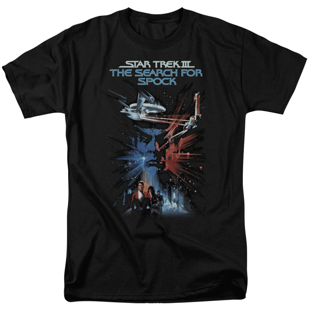 Star Trek - Search For Spock(Movie) - Short Sleeve Adult 18/1 - Black T-shirt